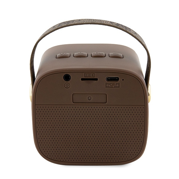 Guess głośnik Bluetooth GUWSB2P4SMWSpeaker mini brązowy/bown 4G Leather Script Logo with Strap