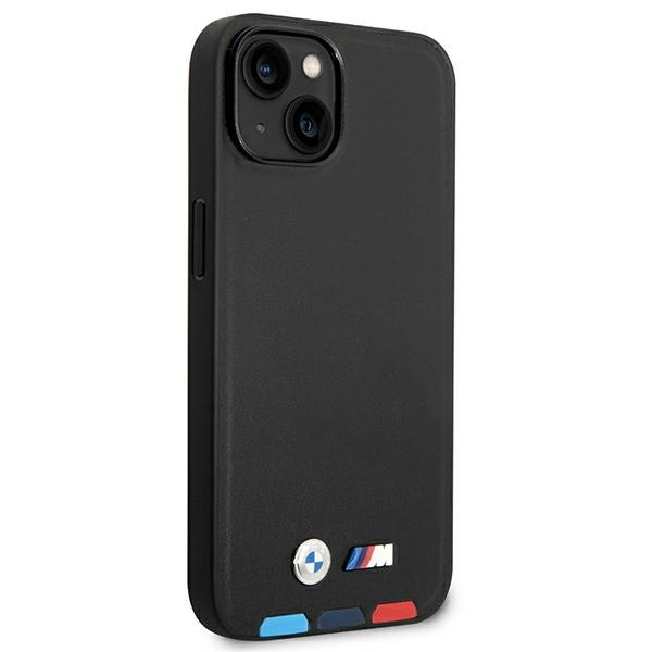 Etui BMW Leather Stamp Tricolor na iPhone 14 Plus - czarne