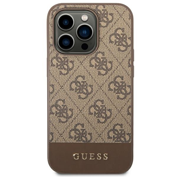 Guess GUHCP14XG4GLBR iPhone 14 Pro Max6,7" brązowy/brown hard case 4G Stripe Collection