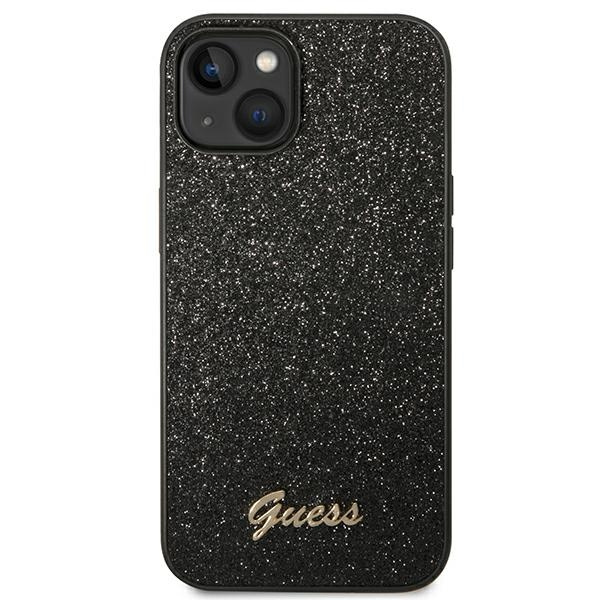 Guess GUHCP14MHGGSHK iPhone 14 Plus / 15 Plus 6.7" czarny/black hard case Glitter Script