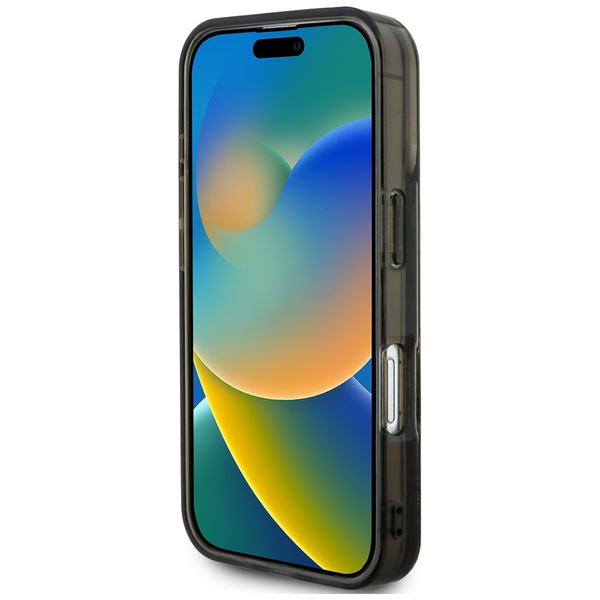 Etui Karl Lagerfeld Liquid Glitter       Choupette Logo do iPhone 16 Pro Max czarny