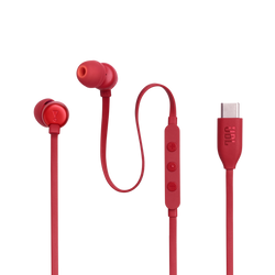 JBL Tune 310C Red Wired Headphones