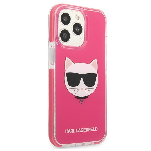 KARL LAGERFELD KLHCP13LTPECPI IPHONE 13 PRO / 13 6.1 "HARDCASE FUKSJA / FUSCHIA CHOUPETTE HEAD
