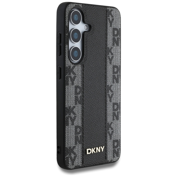 Etui DKNY Leather Checkered Pattern      MagSafe do Samsung Galaxy S25 czarny