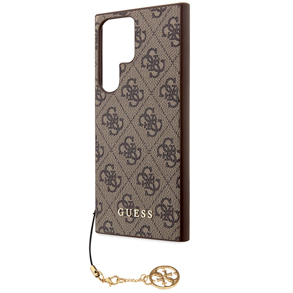 Guess GUHCS23LGF4GBR S23 Ultra S918brązowy/brown hardcase 4G Charms Collection