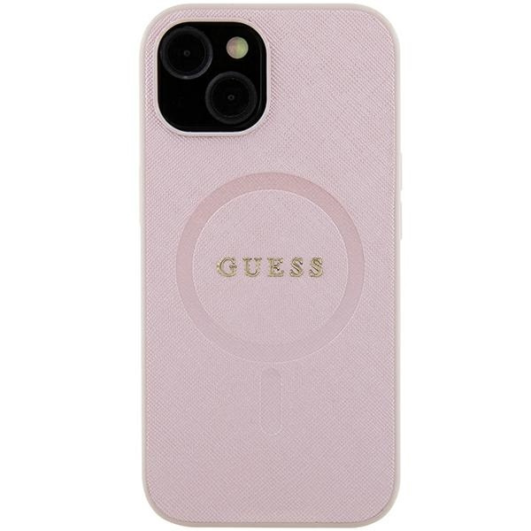 Guess GUHMP15MPSAHMCP iPhone 15 Plus / 14 Plus 6.7" różowy/pink hardcase Saffiano MagSafe
