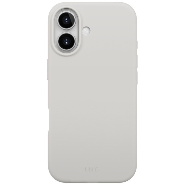 Etui UNIQ Lino do iPhone 17 Magclick     Charging jasno szary