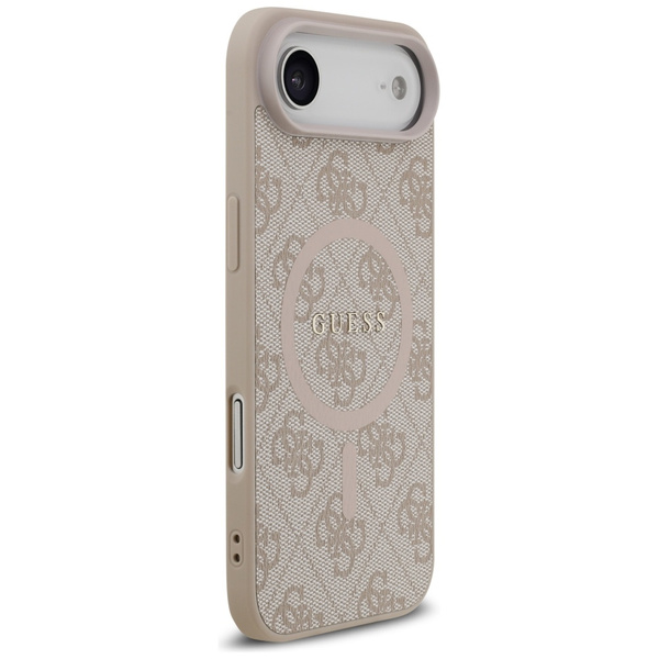 Etui Guess 4G Ring Classic Logo MagSafe  do iPhone Air różowy