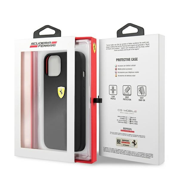 Etui Ferrari Silicone na iPhone 13 - czarne
