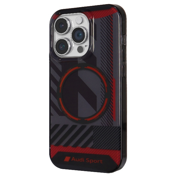 Audi IML Sport MagSafe Case iPhone 14  Pro 6.1" czarny/black hardcase AU-IMLMIP14P-RSQ/D2-BK