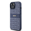DKNY DKHCP15SPRTHSLB iPhone 15 / 14 / 136.1" niebieski/blue hardcase Leather Mono Stripe & Metal Logo