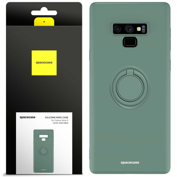 Spacecase Etui Silicone Ring Galaxy Note 9 dark green