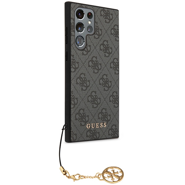 Guess GUHCS23LGF4GGR S23 Ultra S918szary/grey hardcase 4G Charms Collection
