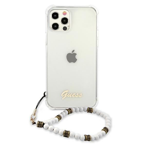 Guess GUHCP12LKPSWH iPhone 12 Pro Max6,7" Transparent hardcase White Pearl