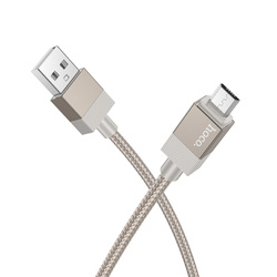 Kabel USB A do Micro USB Hoco 2,4A 1 m X110 złoty