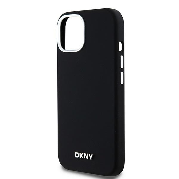 DKNY DKHMP15SSMCHLK iPhone 15 / 14 / 136.1" czarny/black hardcase Liquid Silicone Small Metal Logo MagSafe