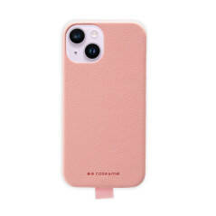 SBS case&me etui na iPhone 15 ze skórzanym wykończeniem, wnętrze z mikrofibry fioletowe Różowe