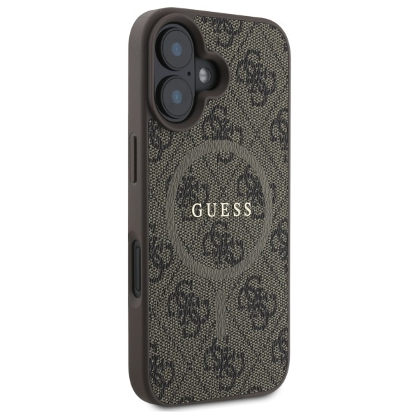 Guess GUHMP16SG4GFRW iPhone 16 6.1" brązowy/brown hardcase 4G Ring Classic Logo MagSafe