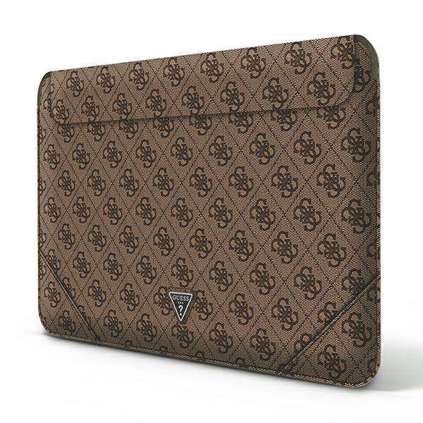 Guess Sleeve GUCS14P4TW 14" brązowy/brown 4G Uptown Triangle logo