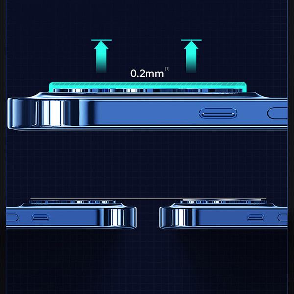 Joyroom Mirror Series szkło hartowane na cały aparat obiektyw kamerę do iPhone 12 przezroczysty (JR-PF730)