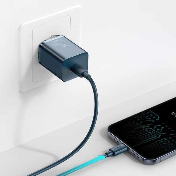 Baseus ładowarka sieciowa Super Si PD 20W 1x USB-C niebieska