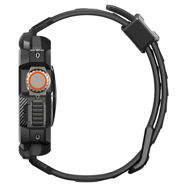 Etui z paskiem Spigen Rugged Armor Pro na Apple Watch Ultra (49 mm) - czarne