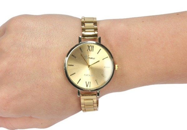 WATCH PLATINUM BRACELET GOLDEN PERFECT GIFT (4)
