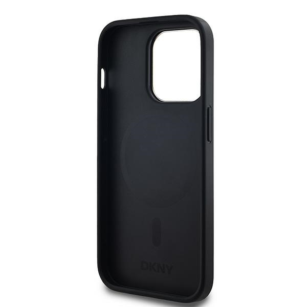 DKNY DKHMP13XPCPVSLK iPhone 13 Pro Max6.7" czarny/black hardcase Leather Checkered Mono Pattern MagSafe