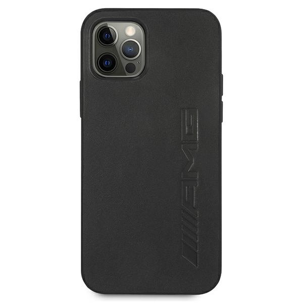 Etui AMG Leather Hot Stamped na iPhone 12 Pro Max - czarne