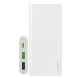 DUDAO POWERBANK 2XUSB / 1XUSB TYP-C 10000MAH 18W WHITE