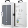 Etui BMW Leather Stamp Blue Lines na iPhone 14 Pro Max - czarne