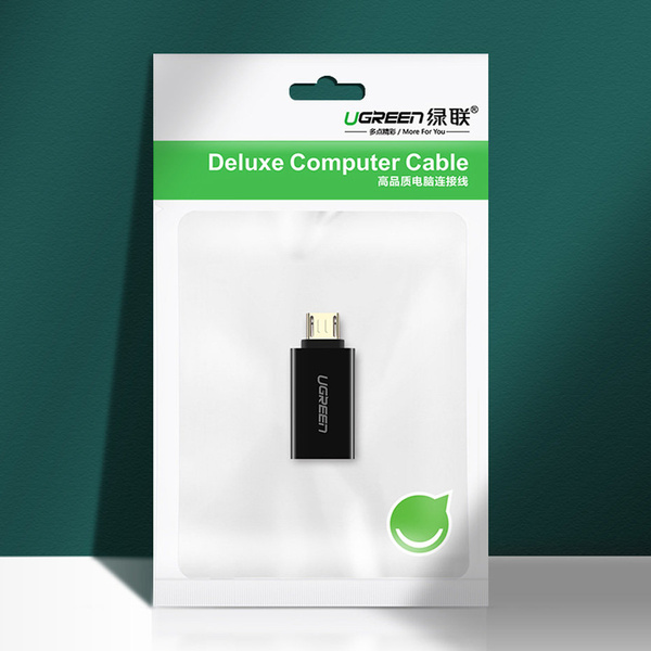 Ugreen adapter przejściówka micro USB - USB 2.0 OTG biała (US195)