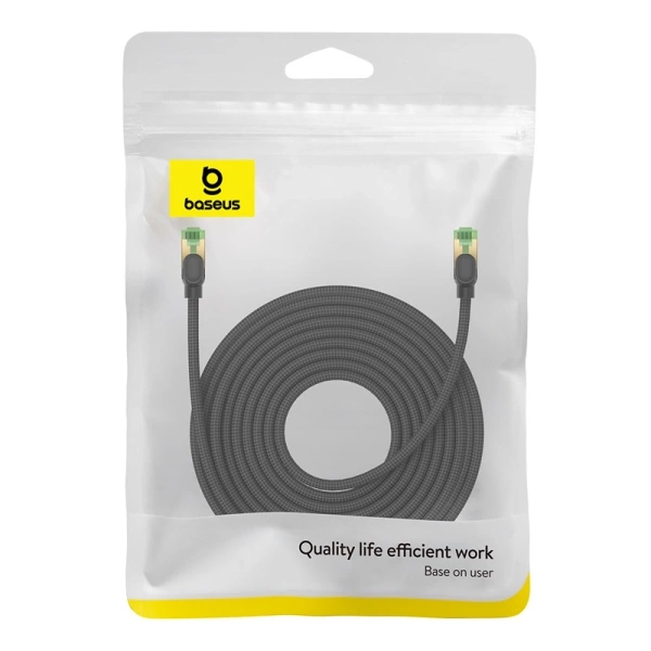 BASEUS FAST RJ45 CAT. NETWORK CABLE. 8 40GBPS 15M BRAIDED BLACK