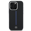 Mercedes MEHMP16X23SUMBK iPhone 16 Pro Max 6.9" czarny/black hardcase Silicone Blue Stripe MagSafe