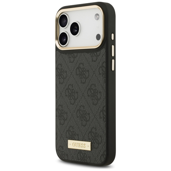Etui Guess 4G Logo Plate MagSafe do      iPhone 17 Pro Max czarny