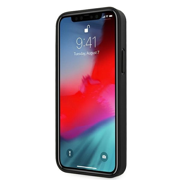 Guess GUHCP12LRSAVSBK iPhone 12 ProMax 6,7" czarny/black hardcase Saffiano Vintage Script