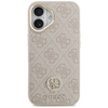 Etui Guess 4G Strass Logo & Big Strap    Metal Buttons MagSafe do iPhone 17 różowy