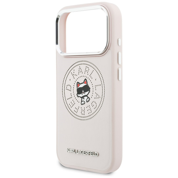 Etui Karl Lagerfeld Point & Choupette    Sketch MagSafe do iPhone 17 Pro Max różowy