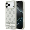 Etui DKNY Checkered with Printed Stripes do iPhone 17 Pro Max beżowy