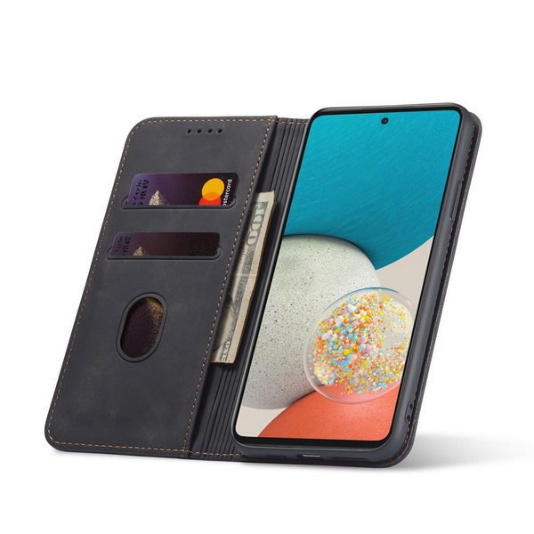 Magnet Fancy Case etui do Samsung Galaxy A53 5G pokrowiec portfel na karty kartę podstawka czarny