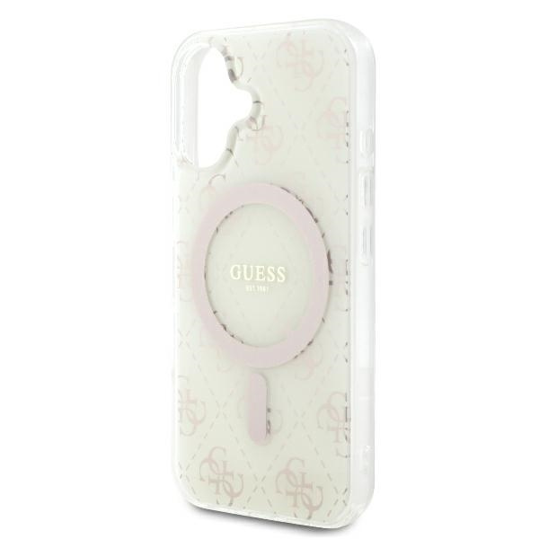 Guess GUHMP16MH4DTEH iPhone 16 Plus 6.7" biały/white hardcase IML 4G Background MagSafe