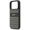 Etui DKNY Repeat Texture Pattern with    Tonal Stripe do iPhone 17 Pro czarny