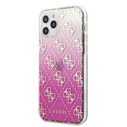 Guess GUHCP12MPCU4GGPI iPhone 12/12 Pro6,1" różowy/pink hardcase 4G Gradient