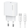 USAMS Ład. siec. 1xUSB-C T65 PD20W PD Fast Charging US-CC226 + kabel USB-C/Lightning US-SJ712 30W biały/white Yi Series OYXLTZ02
