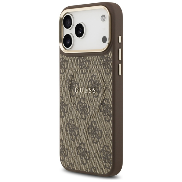 Etui Guess 4G PU Classic Logo MagSafe do iPhone 17 Pro Max brązowy