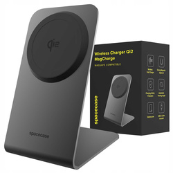 Spacecase Ładowarka indukcyjna Wireless Charger MagCharge Qi2 WM13B space gray