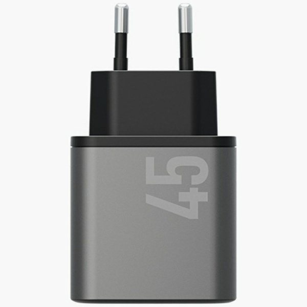 Ładowarka sieciowa Energea Ampcharge     GaN45 2xUSB-C PD/PPS/QC3.0 45W szary