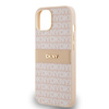 DKNY DKHCP14SPRTHSLP iPhone 14 / 15 / 136.1" różowy/pink hardcase Leather Mono Stripe & Metal Logo