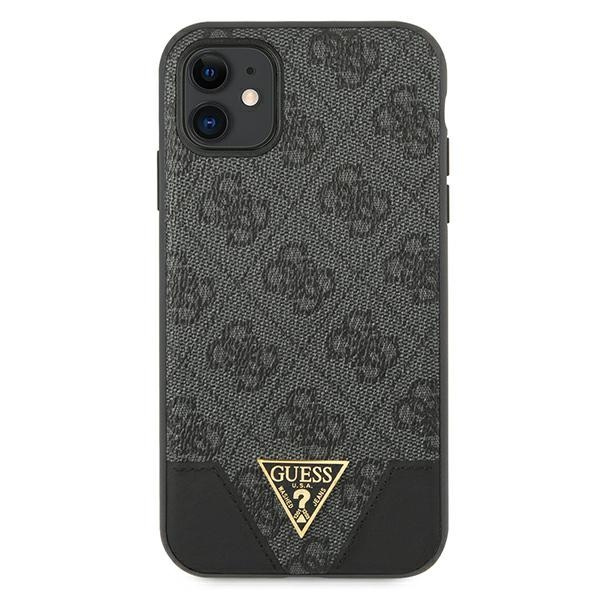 Guess GUHCN61PU4GHBK iPhone 11 6,1" / Xrszary/grey hardcase 4G Triangle Collection