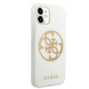 Guess GUHCN61TPUWHGLG iPhone 11 6,1" /Xr biały/white hard case Glitter 4G Circle Logo